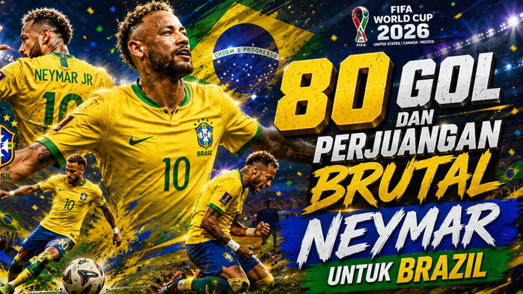80 Gol dan Perjuangan Brutal Neymar untuk Brazil
