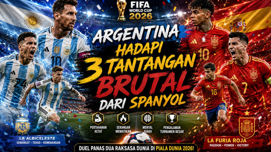 Argentina Hadapi 3 Tantangan Brutal dari Spanyol