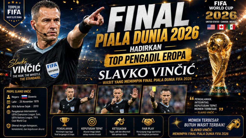 Final Piala Dunia 2026 Hadirkan Top Pengadil Eropa