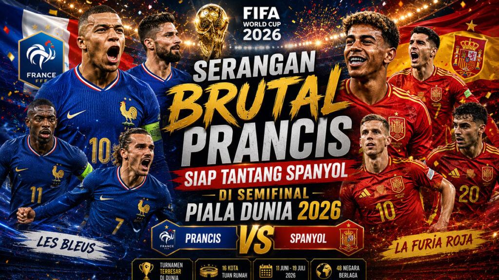 Serangan Brutal Prancis Siap Tantang Spanyol di Semifinal Piala Dunia 2026
