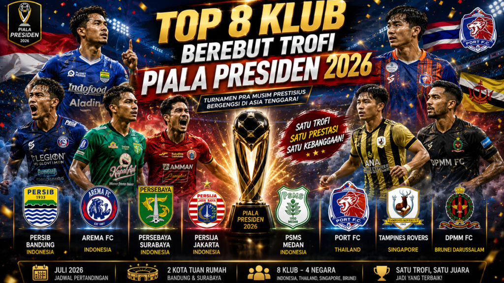 Top 8 Klub Berebut Trofi Piala Presiden 2026