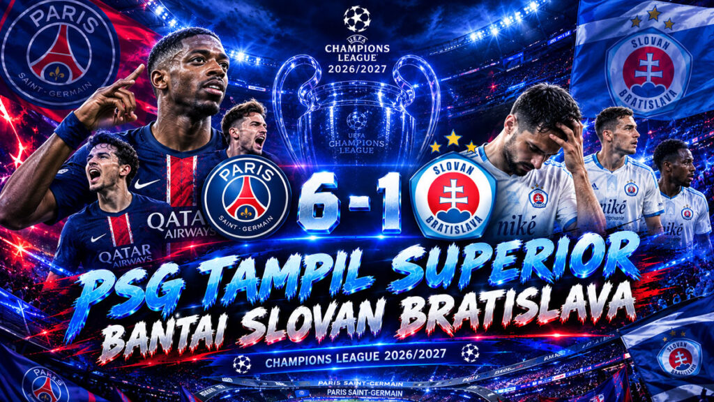 PSG Tampil Superior Bantai Slovan Bratislava