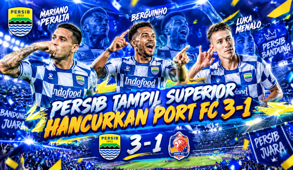 Persib Tampil Superior Hancurkan Port FC 3-1